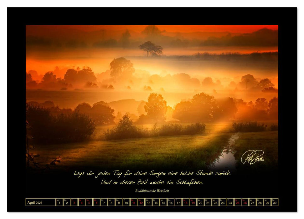 Sonnenmomente und Lebensweisheiten (CALVENDO Premium Wandkalender 2026)