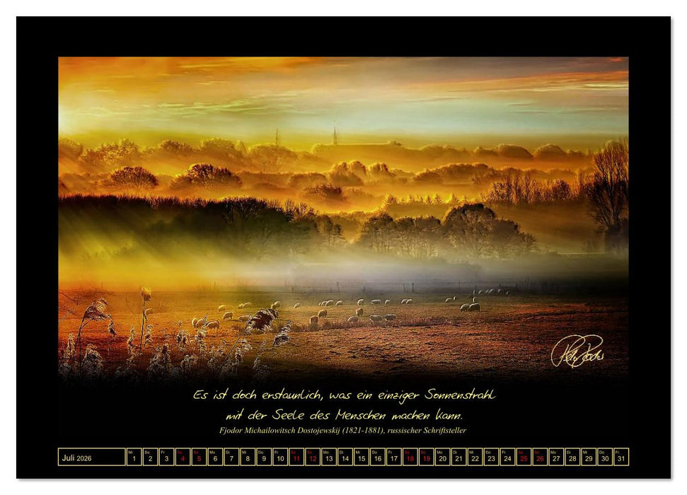 Sonnenmomente und Lebensweisheiten (CALVENDO Premium Wandkalender 2026)