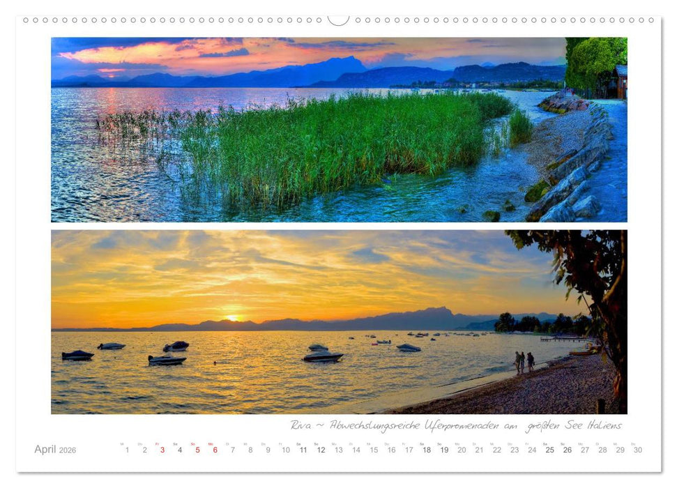 Sehnsucht Gardasee - Mediterranes Flair am Lago di Garda (CALVENDO Premium Wandkalender 2026)