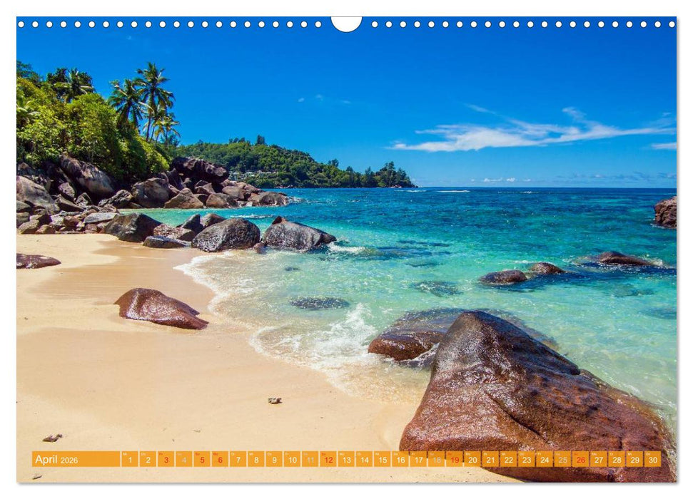Seychellen - Die schönsten Strände (CALVENDO Wandkalender 2026)