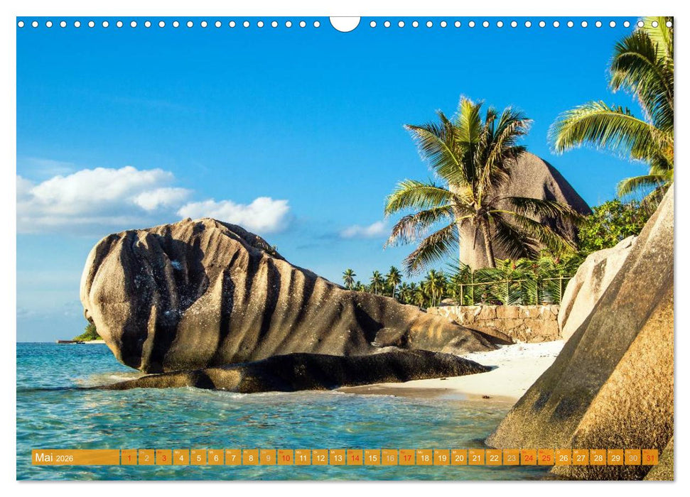 Seychellen - Die schönsten Strände (CALVENDO Wandkalender 2026)