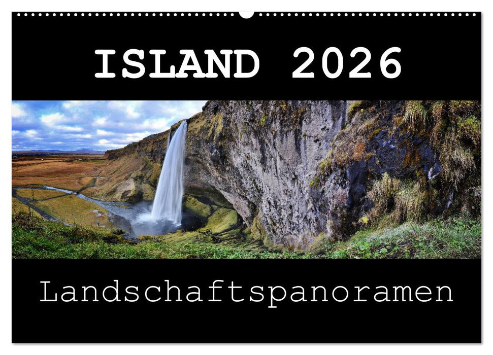 Island 2026 Landschaftspanoramen (CALVENDO Wandkalender 2026)