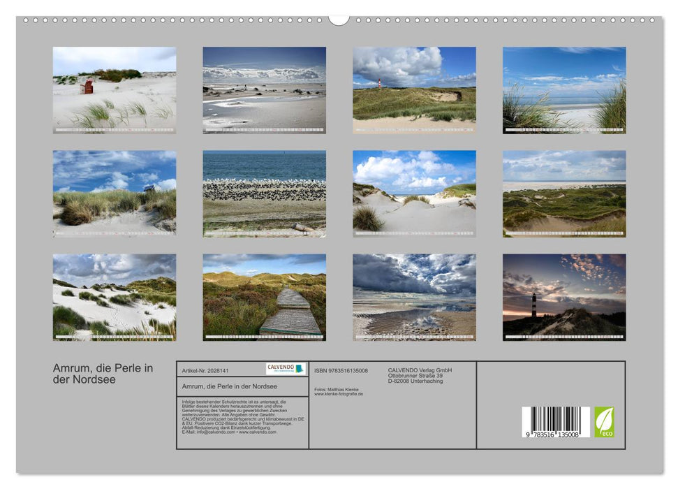 Amrum, die Perle in der Nordsee (CALVENDO Premium Wandkalender 2026)