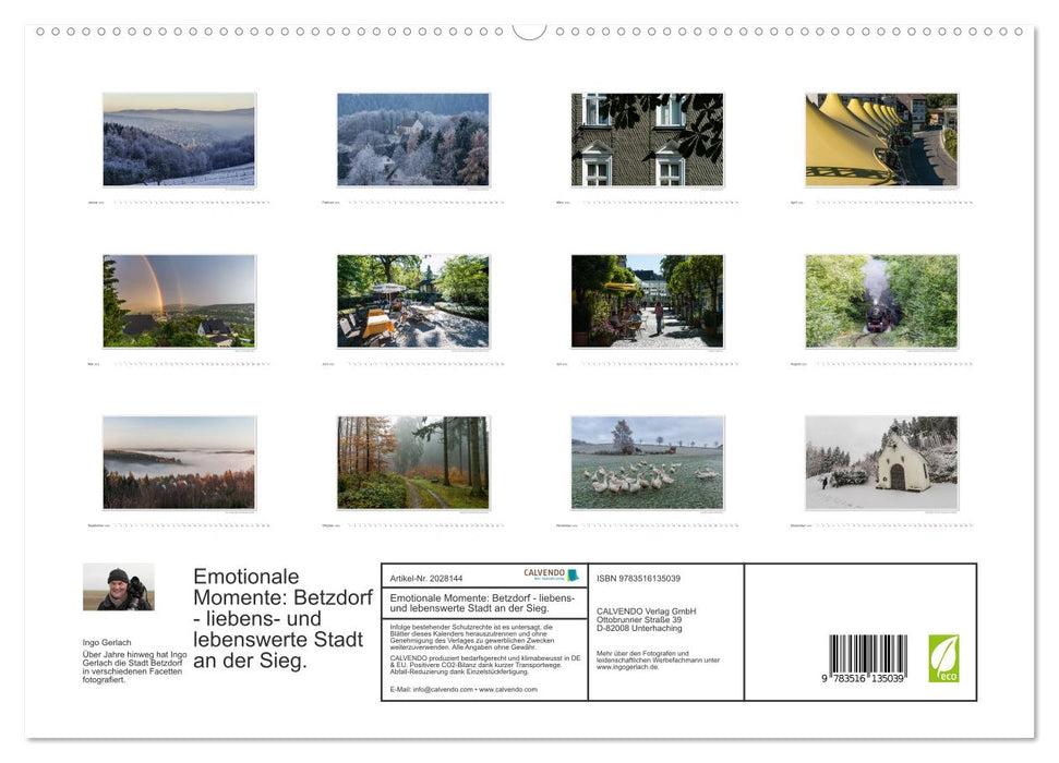 Emotionale Momente: Betzdorf - liebens- und lebenswerte Stadt an der Sieg. (CALVENDO Premium Wandkalender 2026)