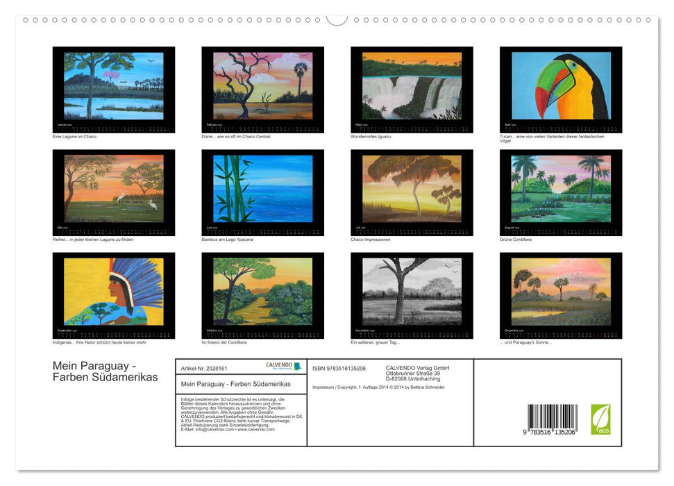Mein Paraguay - Farben Südamerikas (CALVENDO Premium Wandkalender 2026)