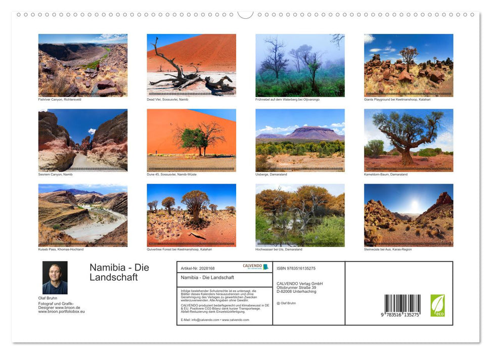 Namibia - Die Landschaft (CALVENDO Premium Wandkalender 2026)
