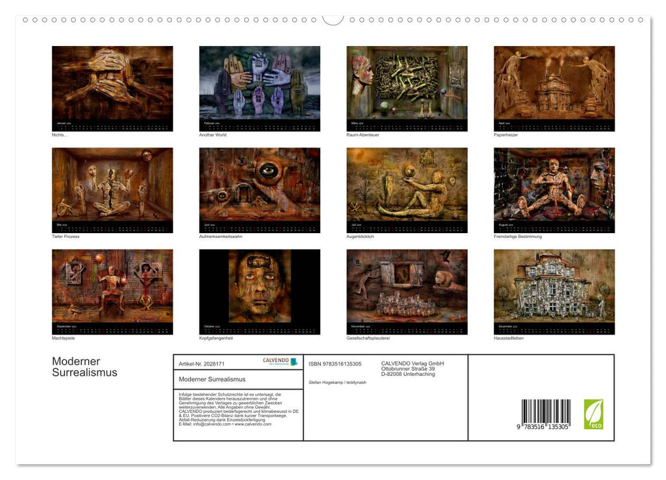Moderner Surrealismus (CALVENDO Premium Wandkalender 2026)