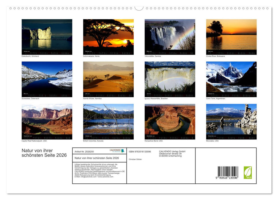 Natur von ihrer schönsten Seite 2026 (CALVENDO Premium Wandkalender 2026)