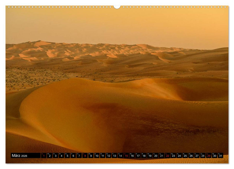 Rub al Khali - die grösste Sandwüste der Erde (CALVENDO Premium Wandkalender 2026)