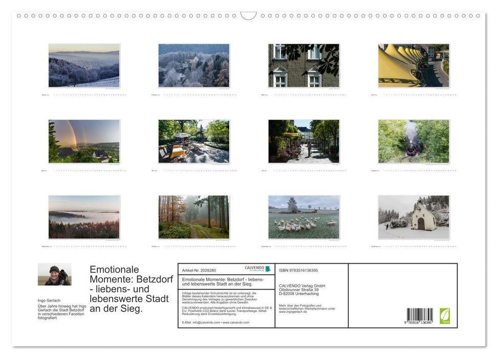 Emotionale Momente: Betzdorf - liebens- und lebenswerte Stadt an der Sieg. (CALVENDO Wandkalender 2026)