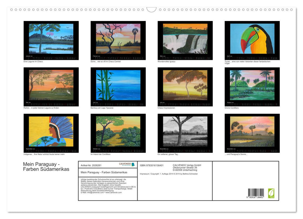 Mein Paraguay - Farben Südamerikas (CALVENDO Wandkalender 2026)