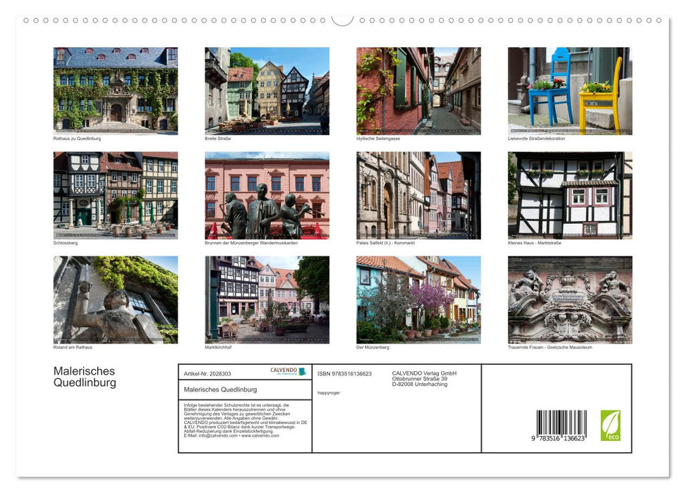 Malerisches Quedlinburg (CALVENDO Premium Wandkalender 2026)