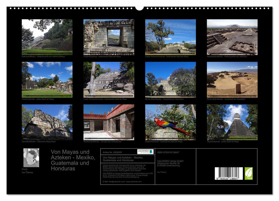 Von Mayas und Azteken - Mexiko, Guatemala und Honduras (CALVENDO Premium Wandkalender 2026)