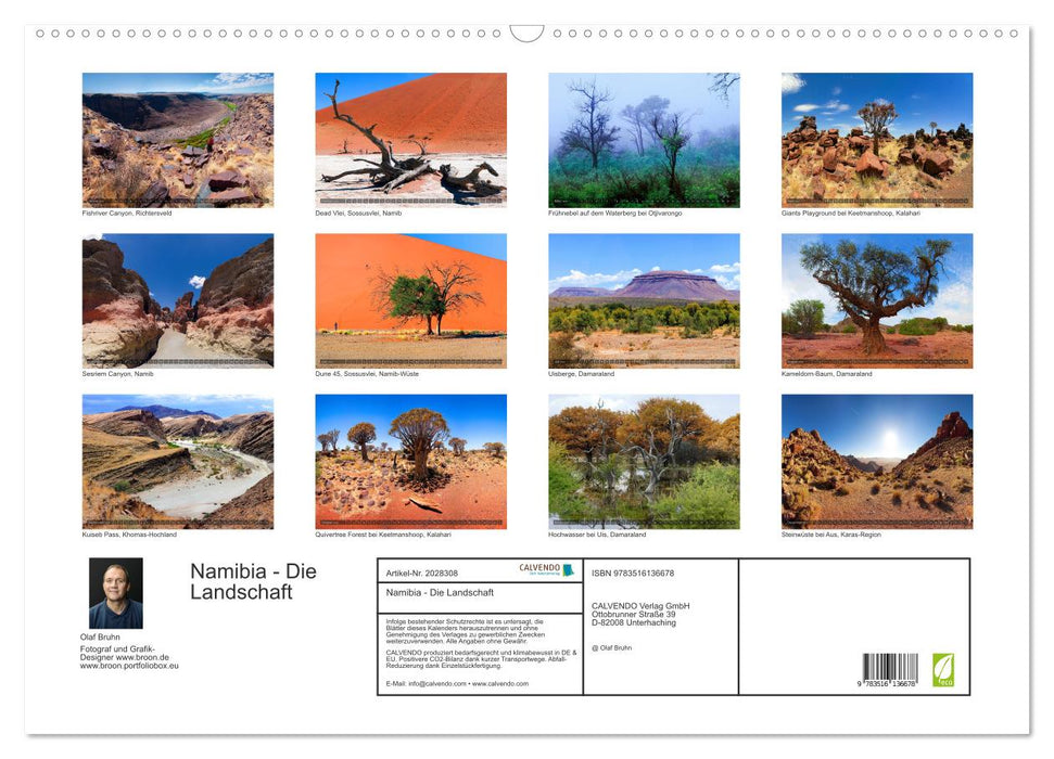 Namibia - Die Landschaft (CALVENDO Wandkalender 2026)