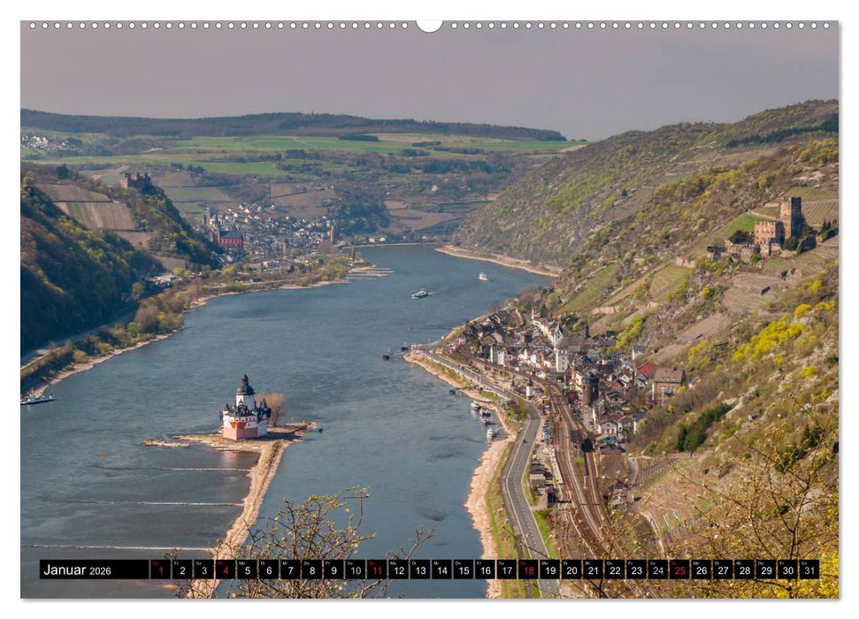 Rheinsteig Impressionen III (CALVENDO Premium Wandkalender 2026)