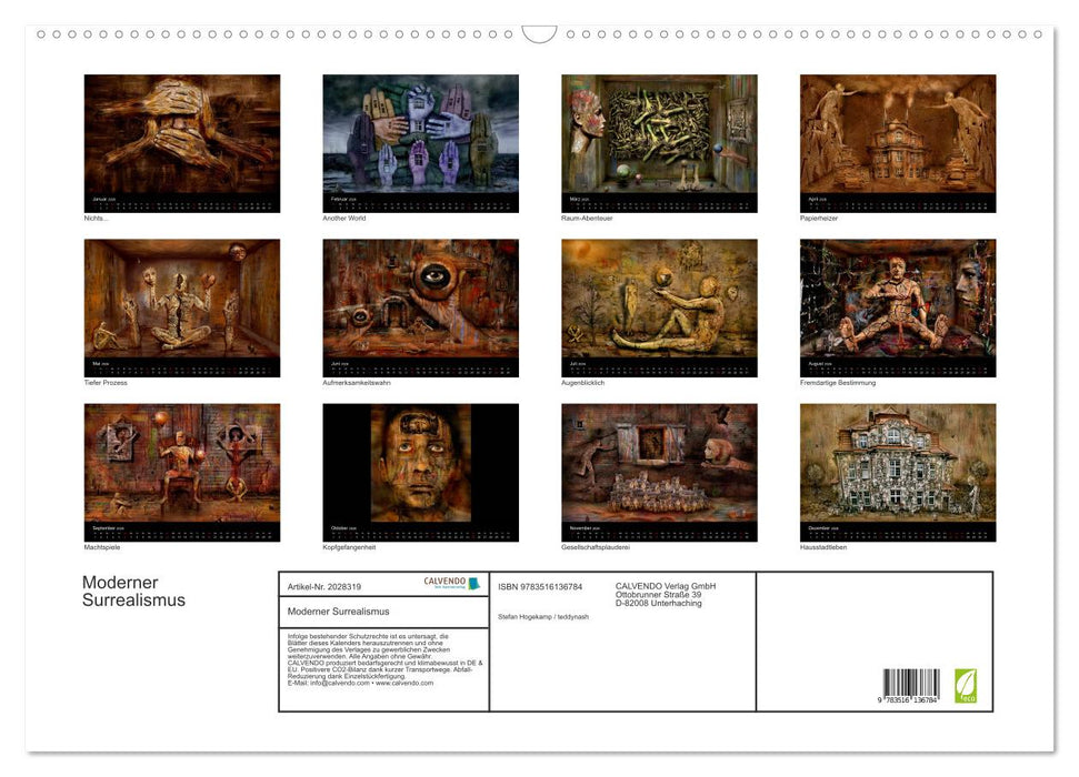 Moderner Surrealismus (CALVENDO Wandkalender 2026)
