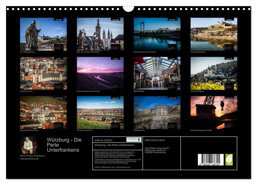 Würzburg - Die Perle Unterfrankens (CALVENDO Wandkalender 2026)