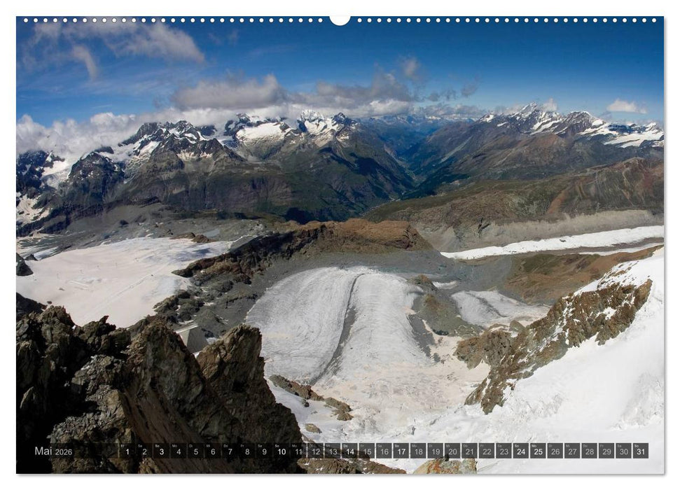 Alpen live - Rund um das Matterhorn (CALVENDO Premium Wandkalender 2026)