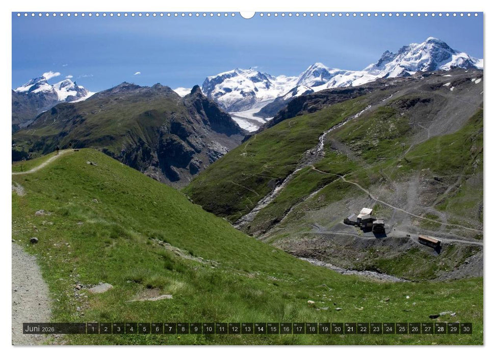Alpen live - Rund um das Matterhorn (CALVENDO Premium Wandkalender 2026)