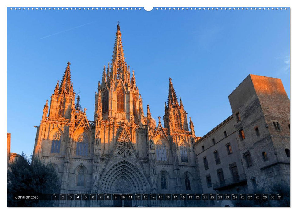 Barcelona - Von Gotik bis Modernisme (CALVENDO Wandkalender 2026)
