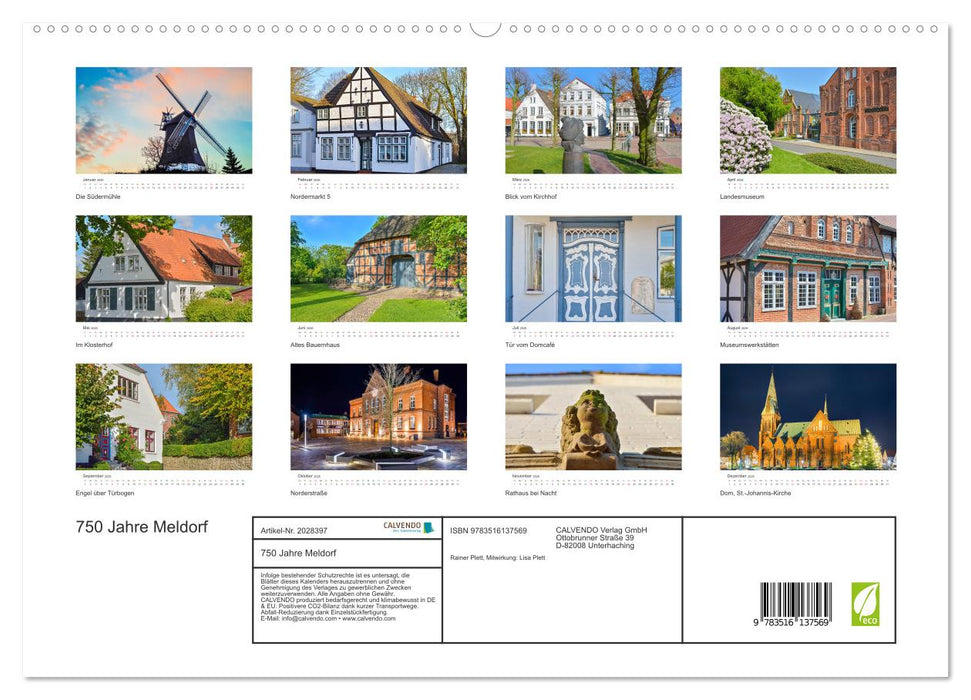 750 Jahre Meldorf (CALVENDO Wandkalender 2026)