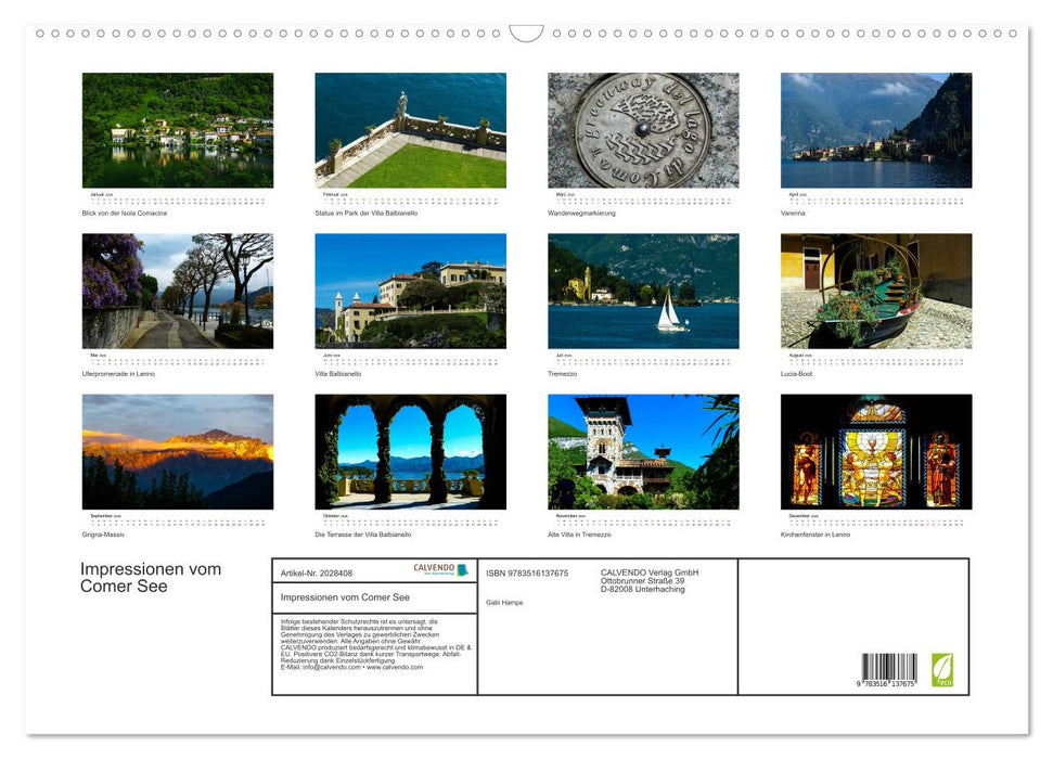 Impressionen vom Comer See (CALVENDO Wandkalender 2026)