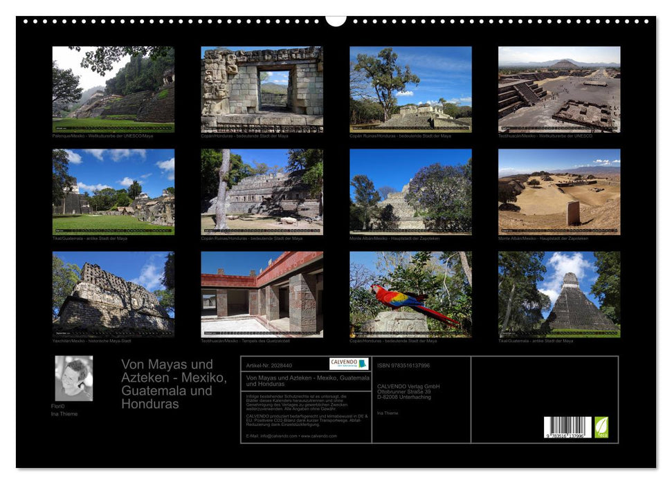 Von Mayas und Azteken - Mexiko, Guatemala und Honduras (CALVENDO Wandkalender 2026)