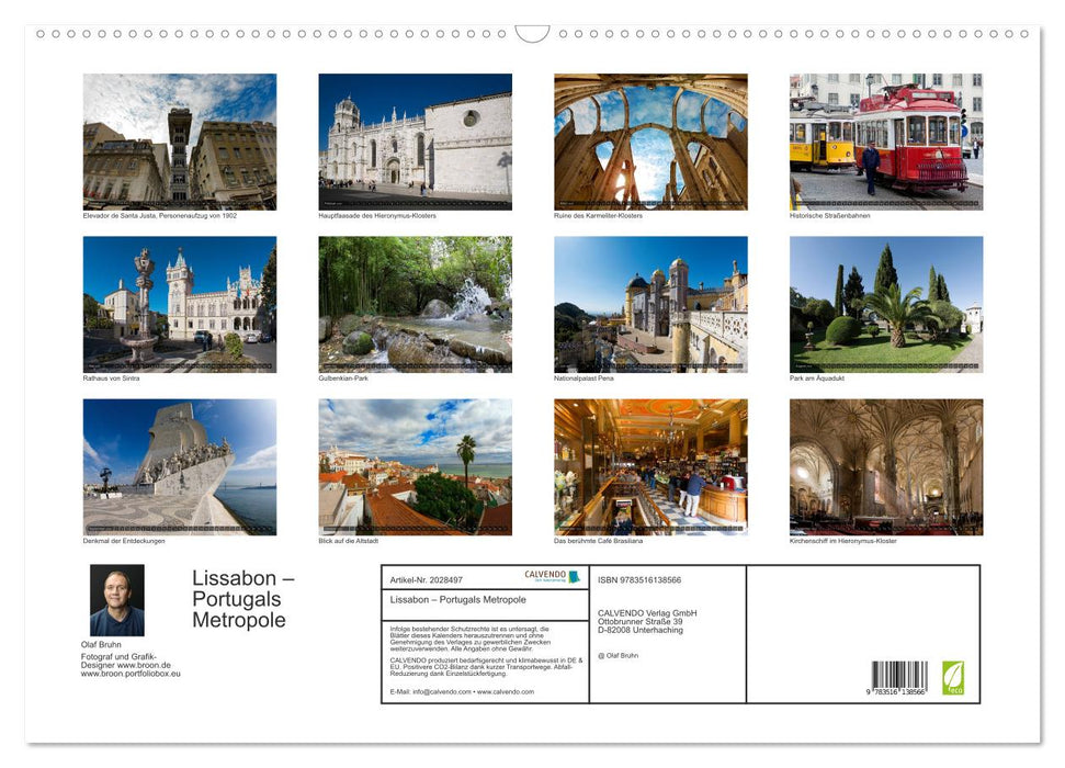 Lissabon – Portugals Metropole (CALVENDO Wandkalender 2026)