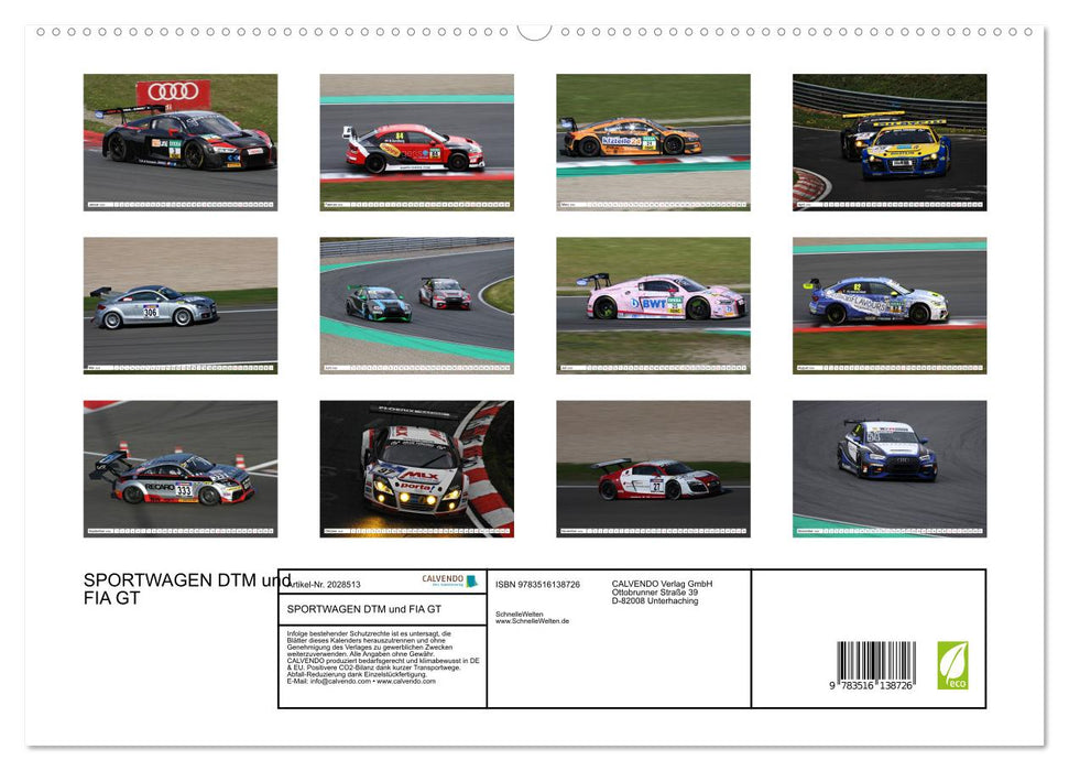 SPORTWAGEN DTM und FIA GT (CALVENDO Premium Wandkalender 2026)