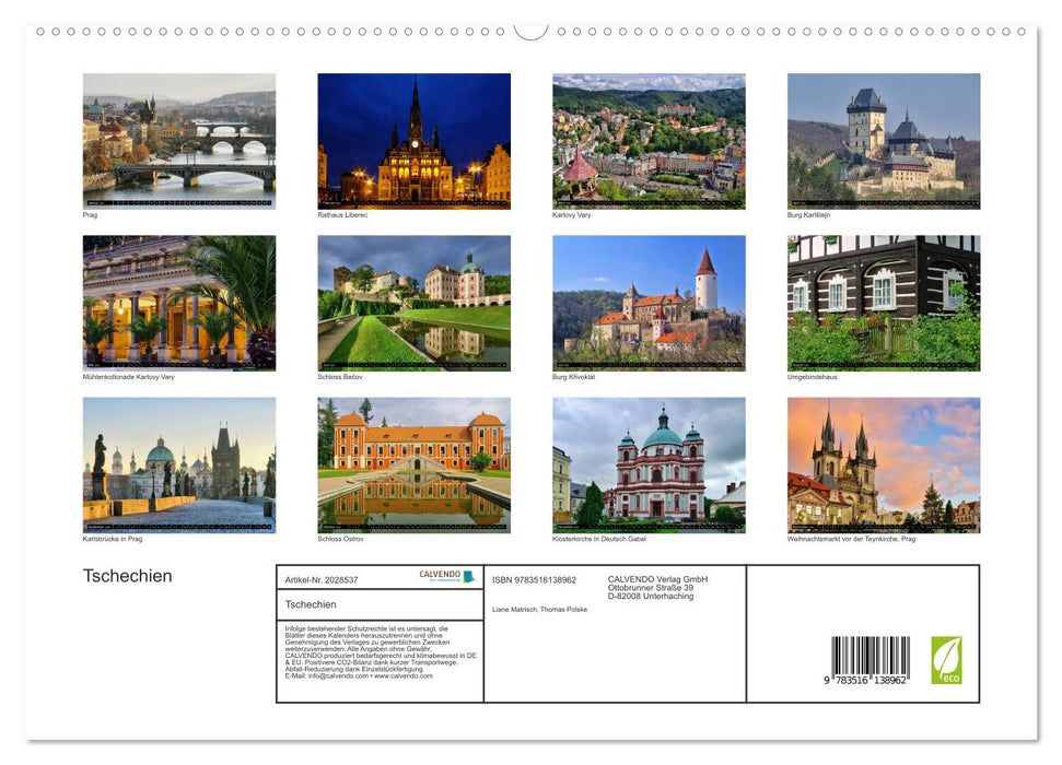 Tschechien (CALVENDO Premium Wandkalender 2026)