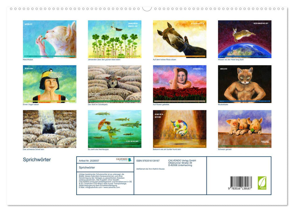Sprichwörter (CALVENDO Premium Wandkalender 2026)