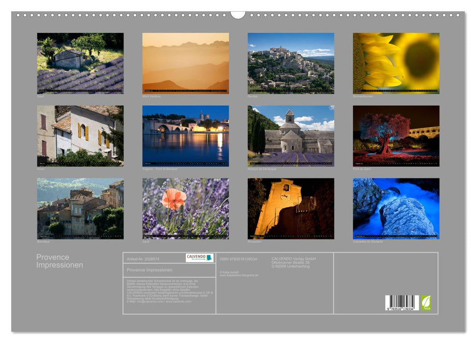 Provence Impressionen (CALVENDO Wandkalender 2026)