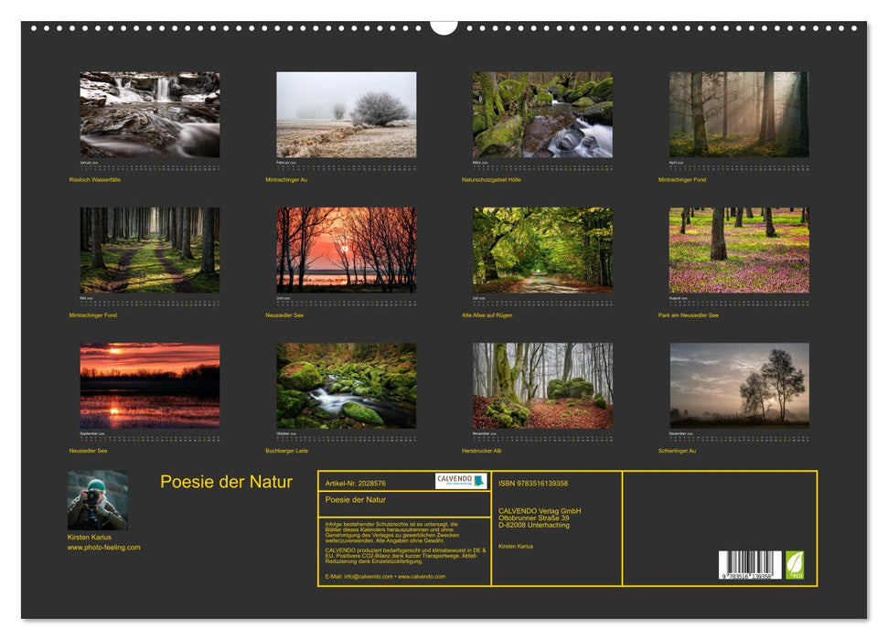 Poesie der Natur (CALVENDO Wandkalender 2026)