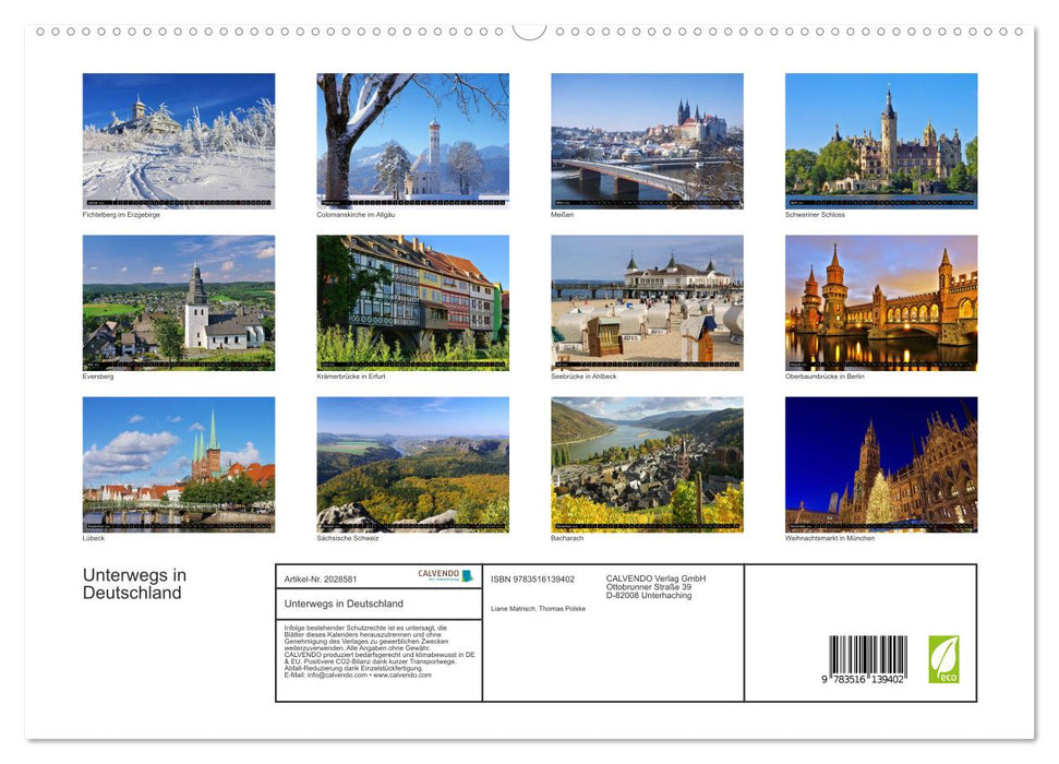 Unterwegs in Deutschland (CALVENDO Premium Wandkalender 2026)