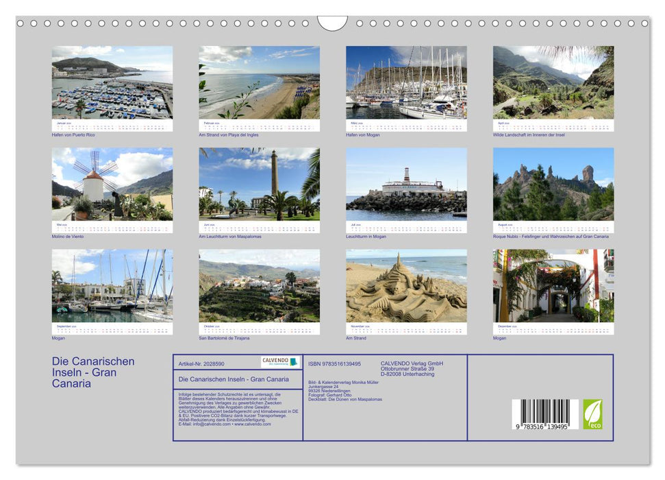 Die Canarischen Inseln - Gran Canaria (CALVENDO Wandkalender 2026)