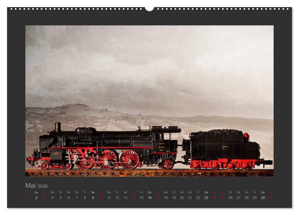 Dampflokomotiven in Spur N (CALVENDO Premium Wandkalender 2026)
