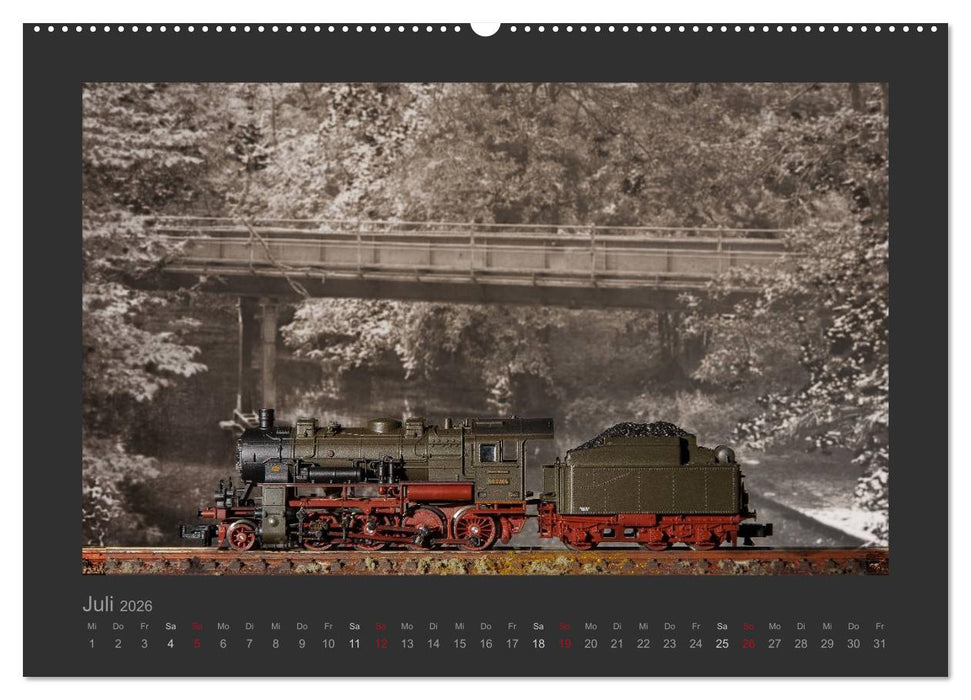 Dampflokomotiven in Spur N (CALVENDO Premium Wandkalender 2026)