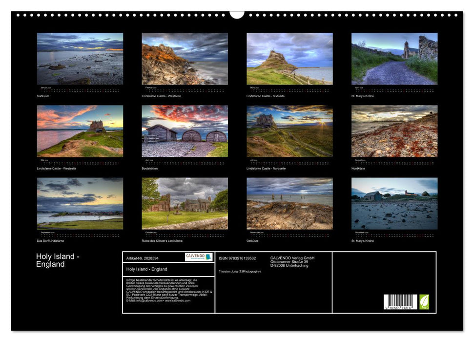 Holy Island - England (CALVENDO Wandkalender 2026)