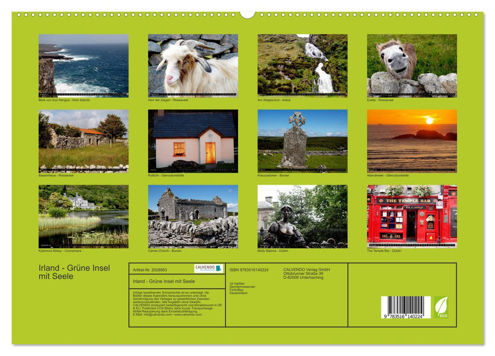 Irland - Grüne Insel mit Seele (CALVENDO Premium Wandkalender 2026)