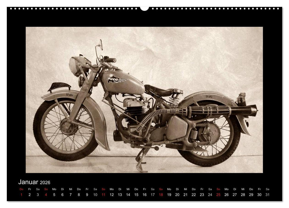 Motorrad Oldtimer aus Österreich (CALVENDO Premium Wandkalender 2026)
