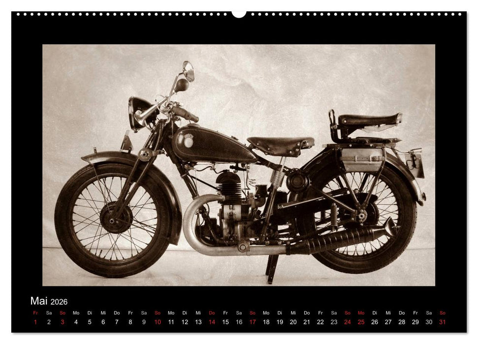 Motorrad Oldtimer aus Österreich (CALVENDO Premium Wandkalender 2026)