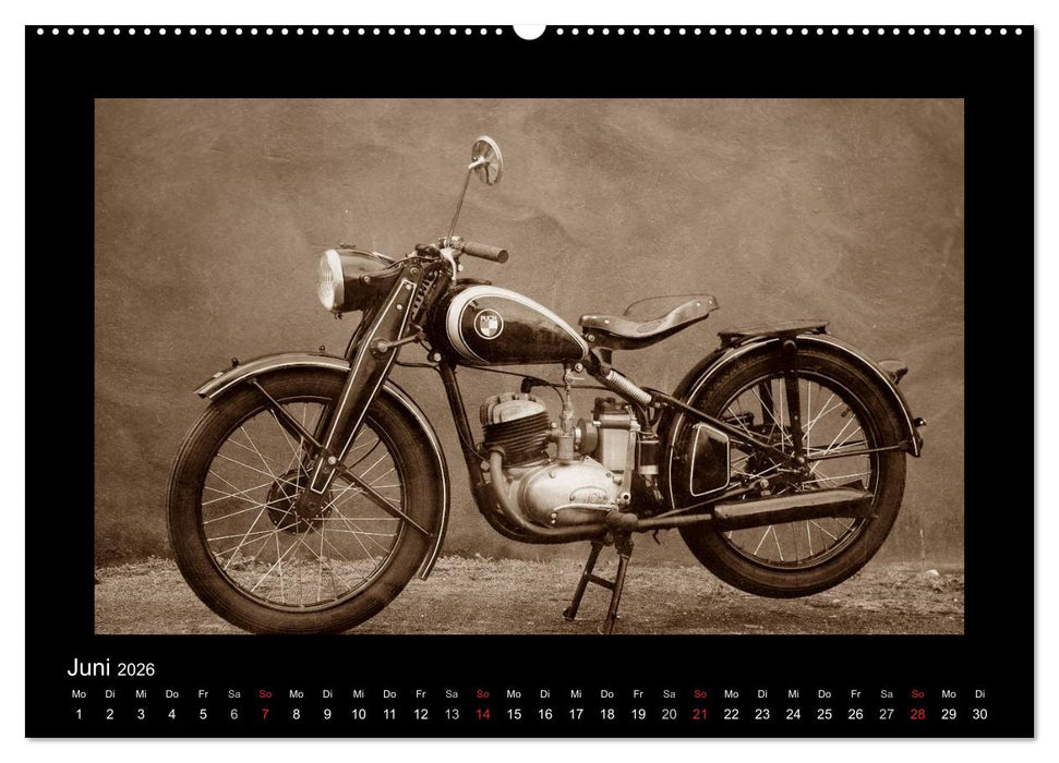 Motorrad Oldtimer aus Österreich (CALVENDO Premium Wandkalender 2026)
