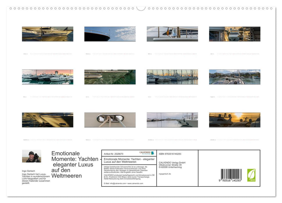 Emotionale Momente: Yachten - eleganter Luxus auf den Weltmeeren (CALVENDO Premium Wandkalender 2026)