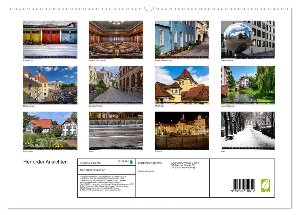 Herforder Ansichten (CALVENDO Premium Wandkalender 2026)