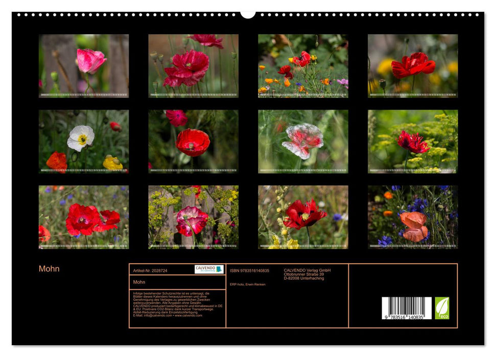 Mohn (CALVENDO Premium Wandkalender 2026)