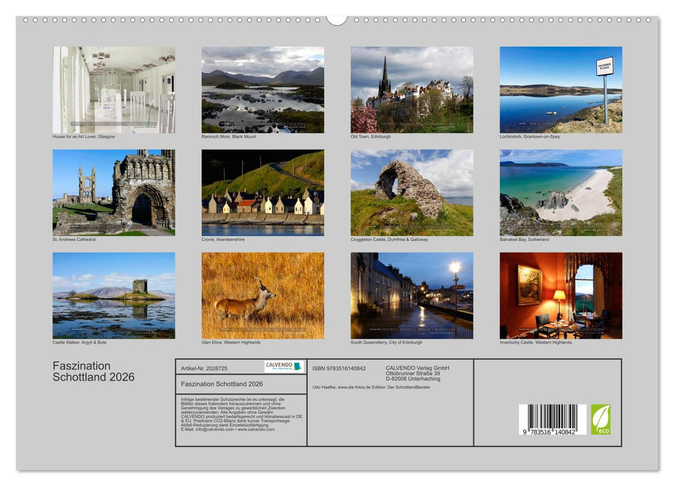 Faszination Schottland 2026 (CALVENDO Premium Wandkalender 2026)