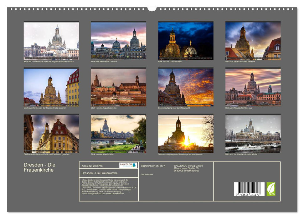 Dresden - Die Frauenkirche (CALVENDO Premium Wandkalender 2026)