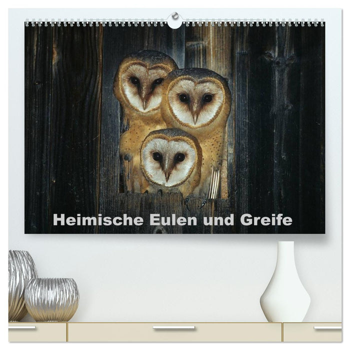Heimische Eulen und Greife (CALVENDO Premium Wandkalender 2026)