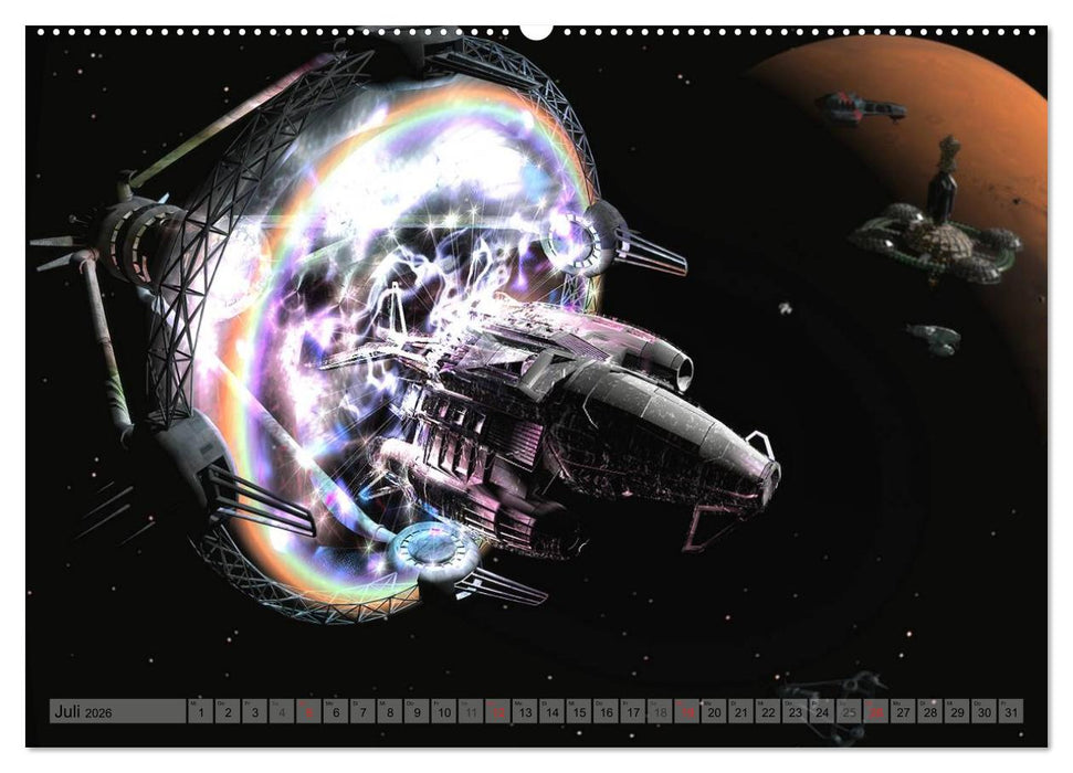 Zukunftswelten (Science Fiction) (CALVENDO Premium Wandkalender 2026)