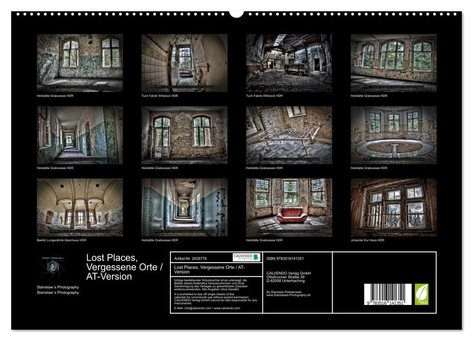 Lost Places, Vergessene Orte / AT-Version (CALVENDO Premium Wandkalender 2026)